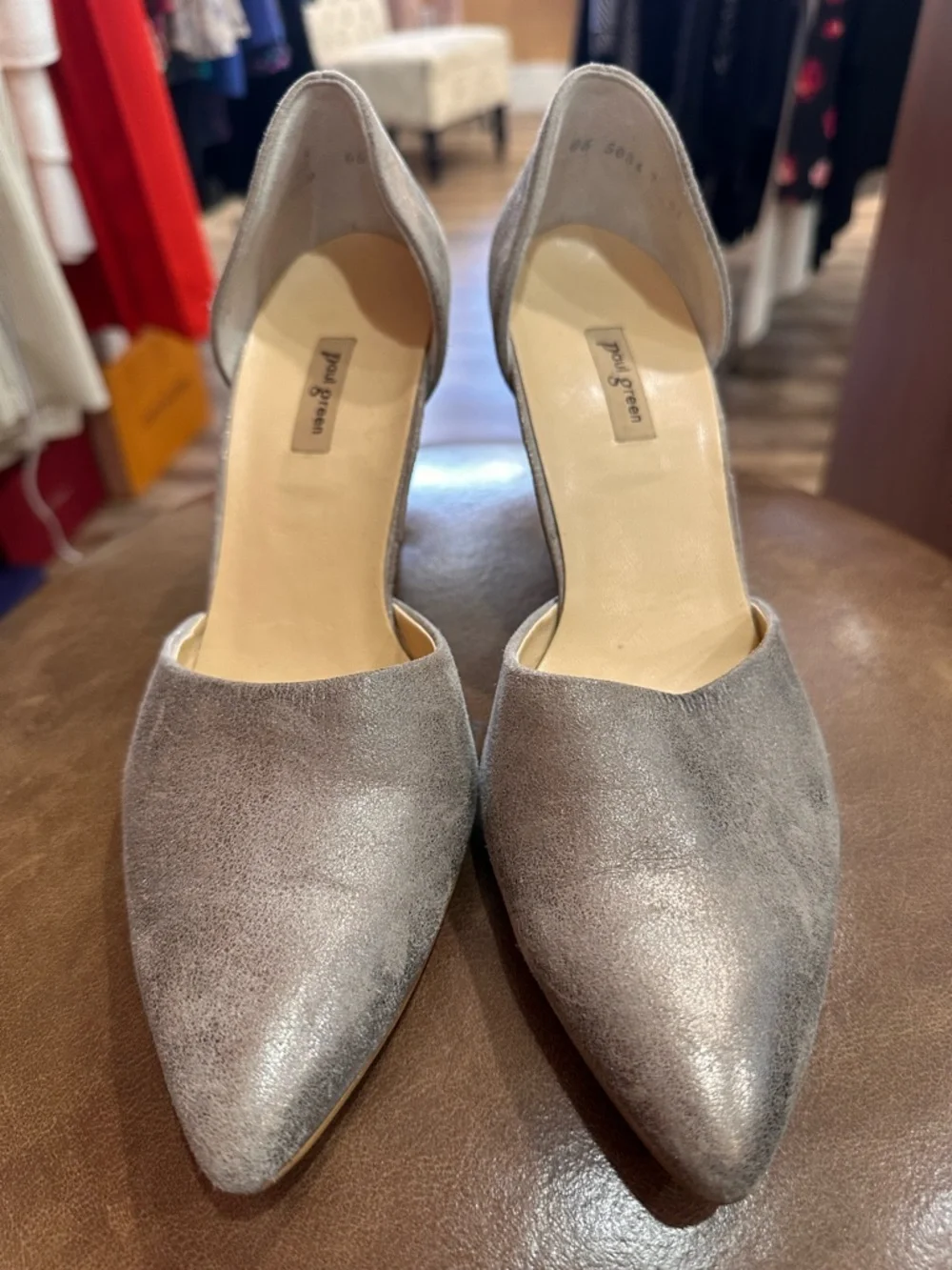 Paul Green Julia D'Orsay metallic suede pumps size 7 (US: 9) - Picture 4 of 9